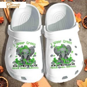 Autism Green Elephant Crocs