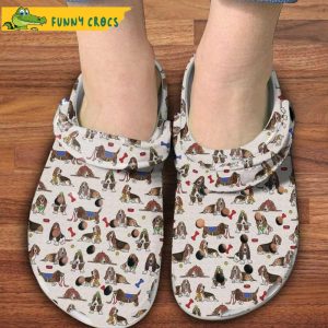Basset Hound Dog Pattern Crocs