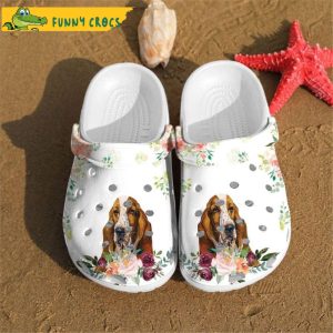 Basset Hound Puppy Flowers Dog Crocs