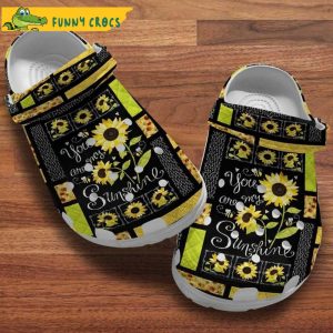 Bee Sunflower You Are My Sunshines Floral Crocs