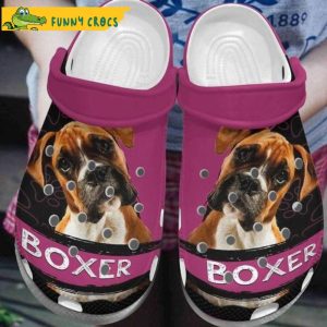Boxer Cute Dog Crocs