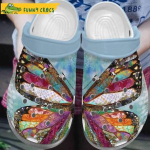 Butterfly Water Color Pattern Crocs