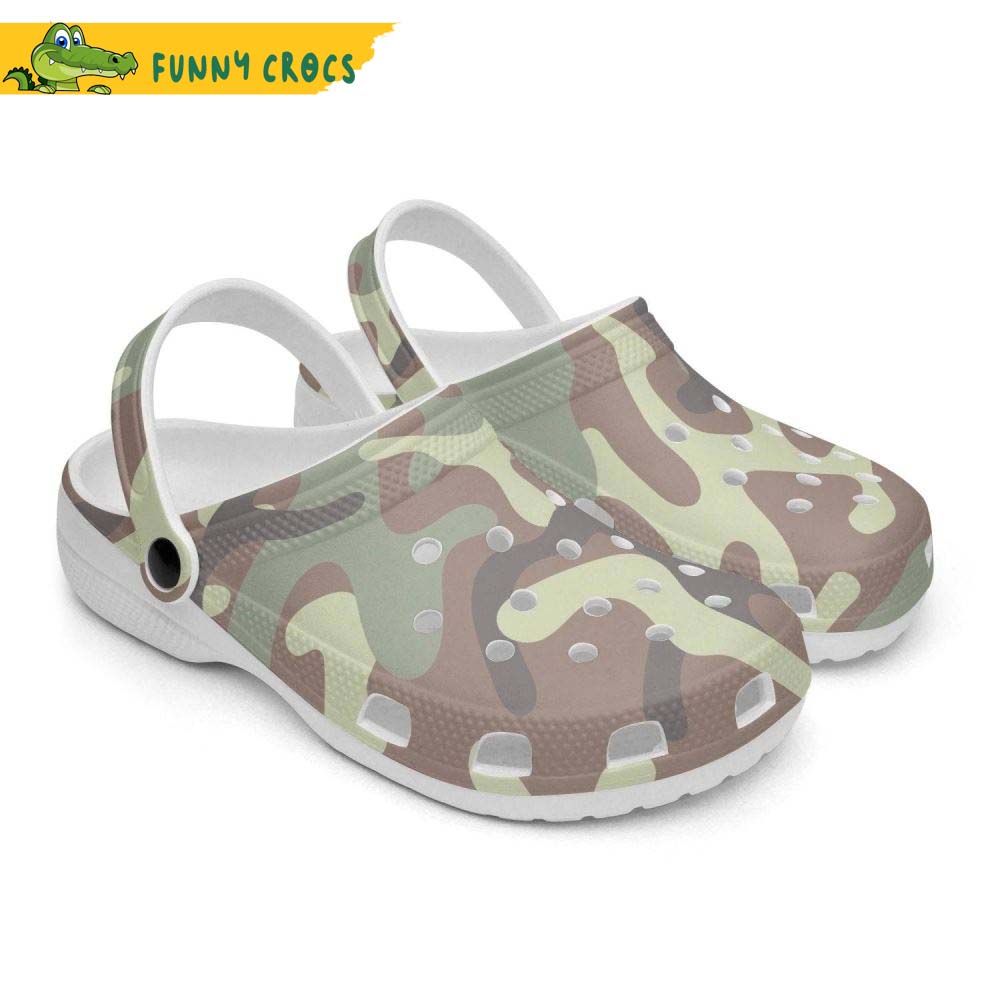 Camo Crocs Clog Shoes - Step into style with Funny Crocs
