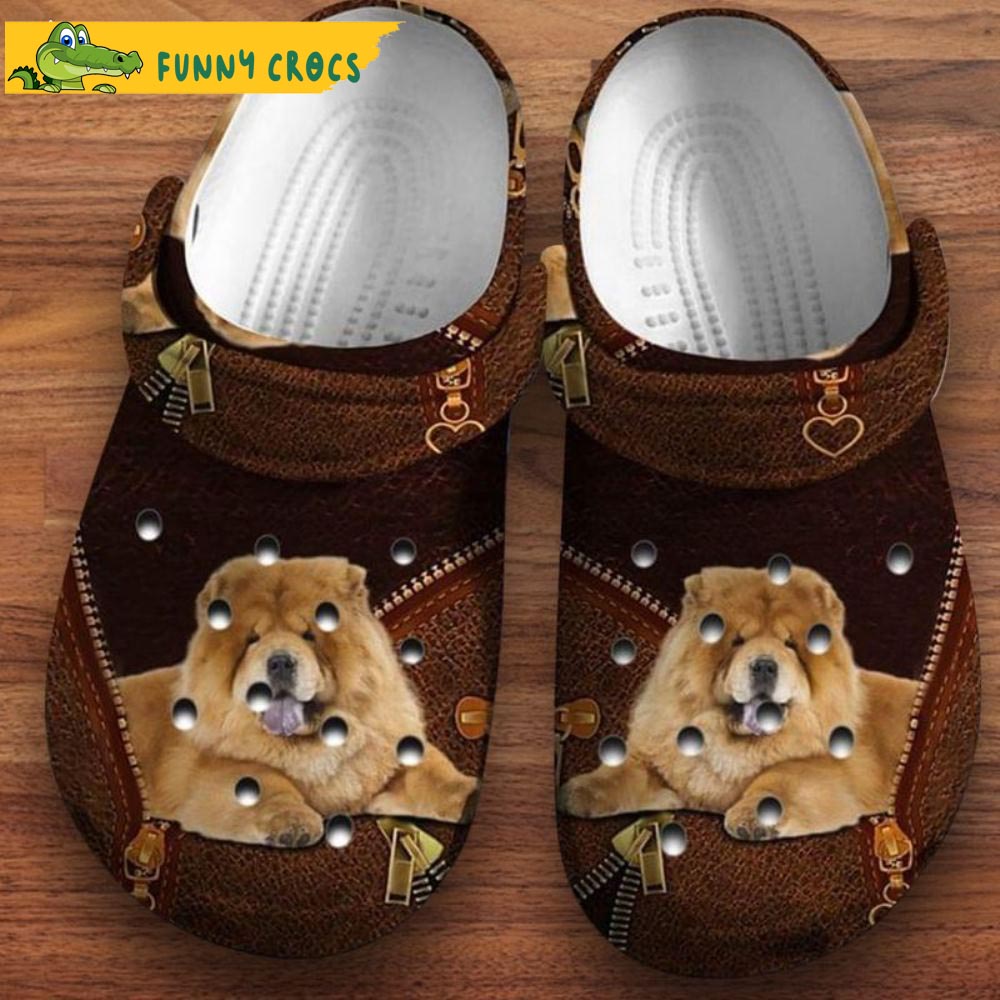 Chow Chow Leather Zipper Dog Crocs - Discover Comfort And Style Clog ...