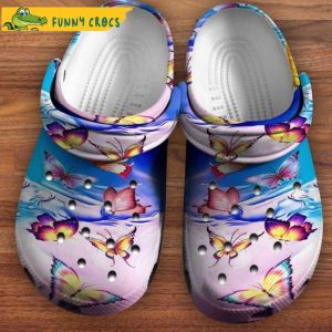 Colorful Butterfly Funny Crocs