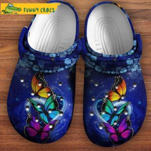 Colorful Butterflytrio Butterfly Clog Butterfly Magic Night Crocs Clog Shoes