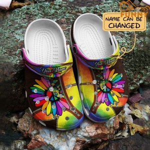 Custom LGBT Hippie Crocs 3