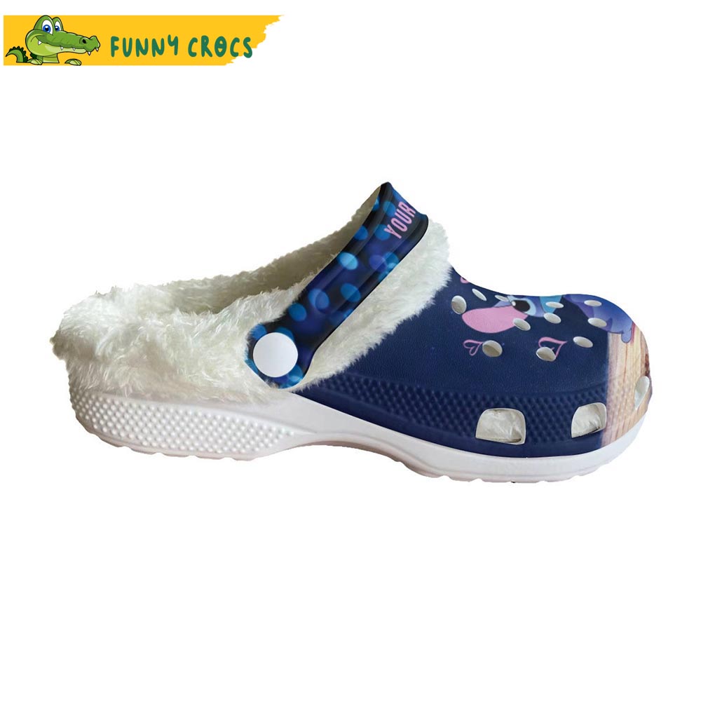 Custom My Love Fleece Stitch Crocs - Discover Comfort And Style Clog ...