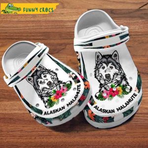 Custom Name Alaskan Malamute Dog Crocs