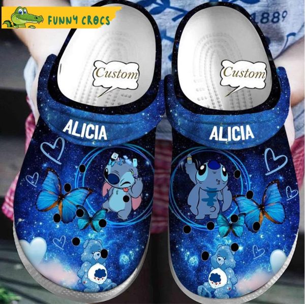Custom Night Sky Blue Butterfly Stitch Crocs - Discover Comfort And ...