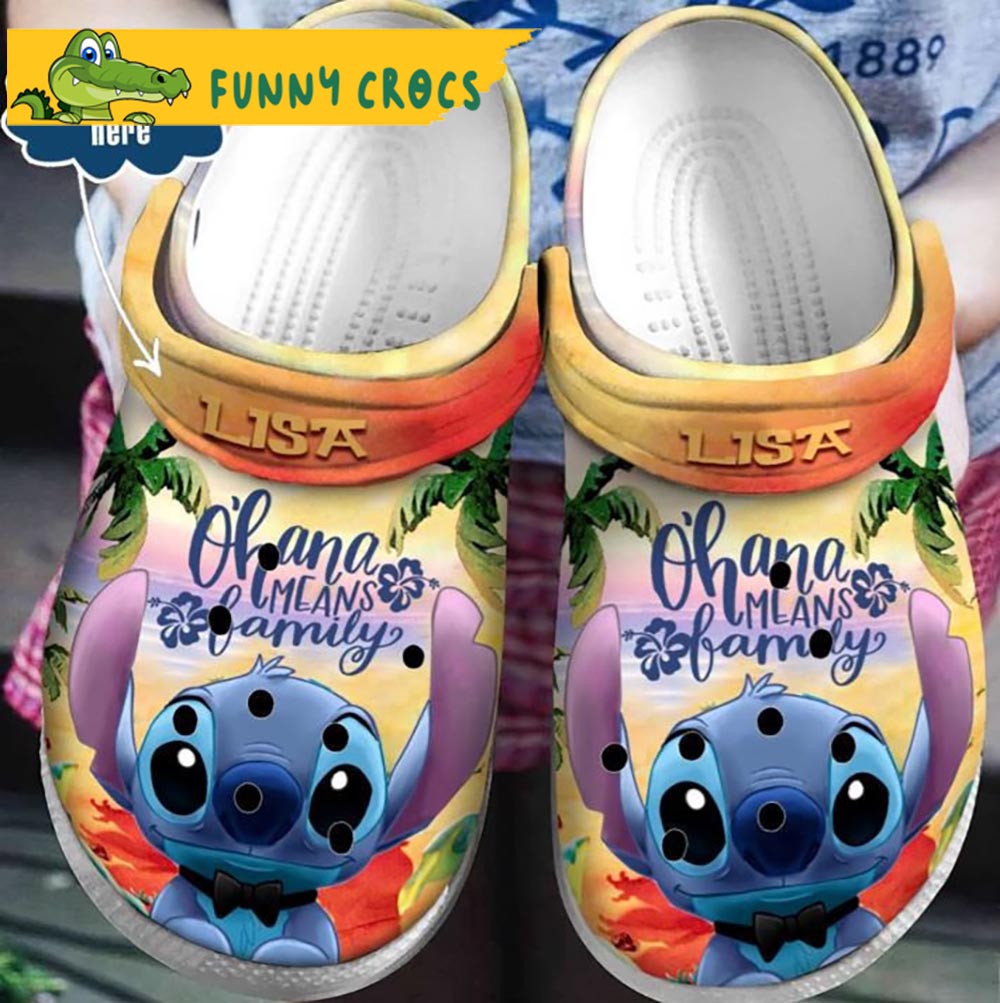 Custom Ohana Mlean Family Stitch Crocs