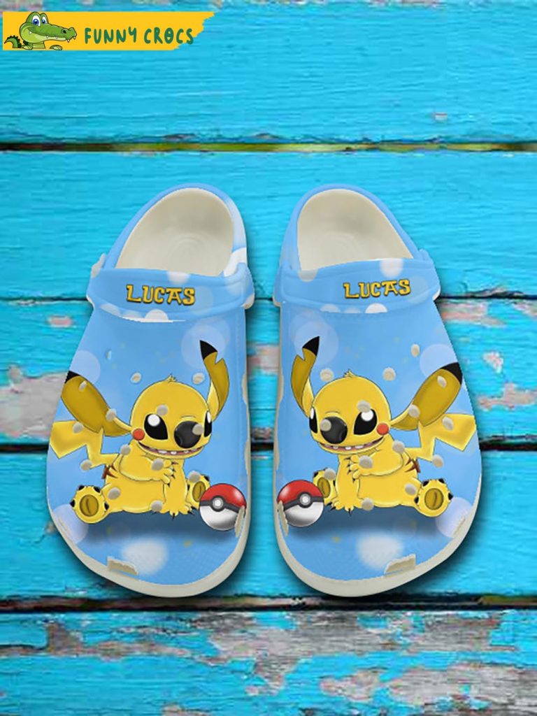 Custom Pokemon Stitch Crocs Clog Shoes