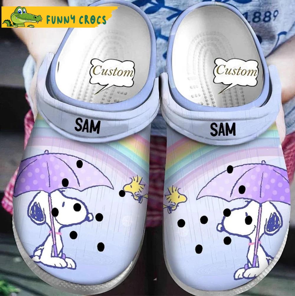 Custom Rainbow Snoopy Crocs Clog Shoes