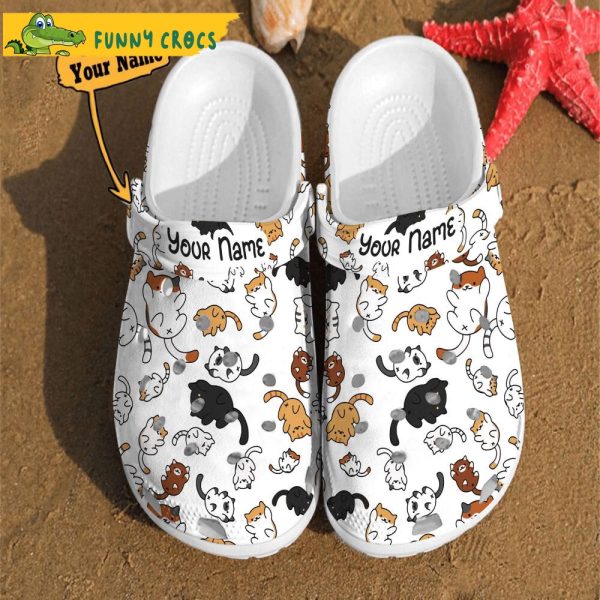 Customized Cat Pattern Crocs