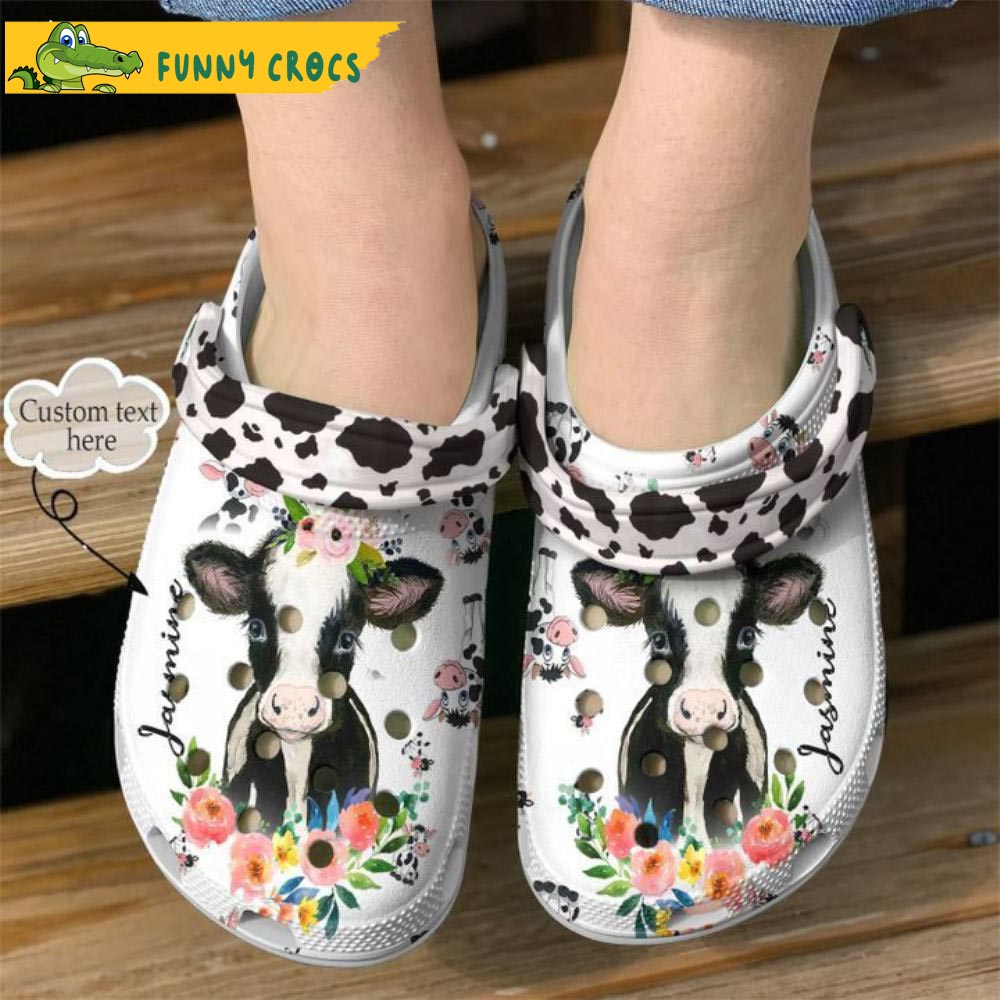 Customized Flower Cow Crocs - Discover Comfort And Style Clog Shoes ...