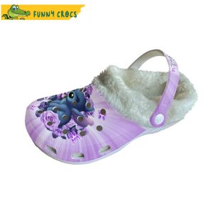Customized Disney Fleece Stitch Pink Crocs 3 1682749815392