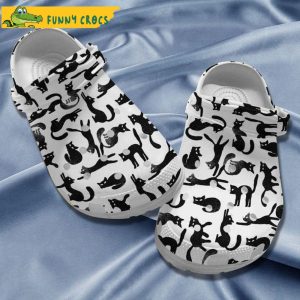 Cute Black Cat Pattern Crocs