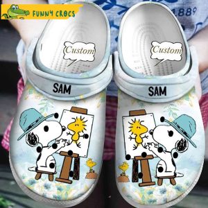 Disney Custom Draw Snoopy Crocs