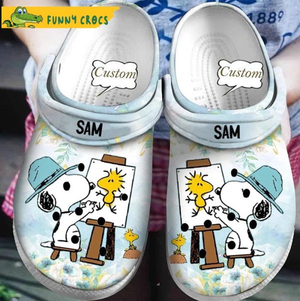 Disney Custom Draw Snoopy Crocs