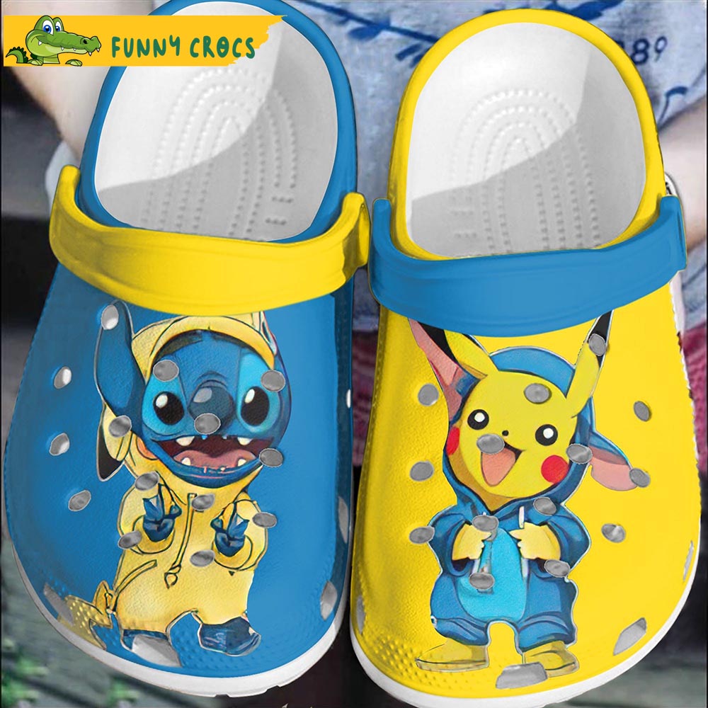 Disney Stich And Pikachu Pokemon Crocs