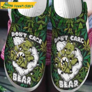 Don’t Care Bear Weed Cannabis Crocs Clog Shoes