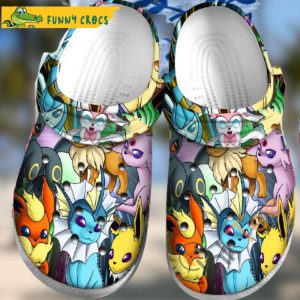 Eevee Collab Pokemon Sku30 Crocs Clog Shoes