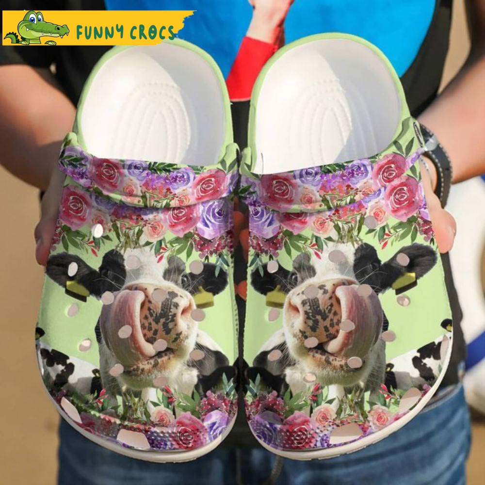 Farmer Crazy Cow Flower Crocs - Discover Comfort And Style Clog Shoes ...