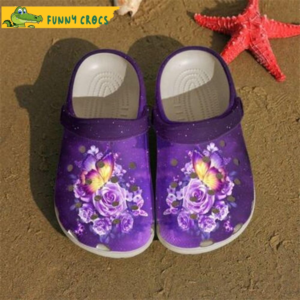Floral Pattern Classic Butterfly Crocs