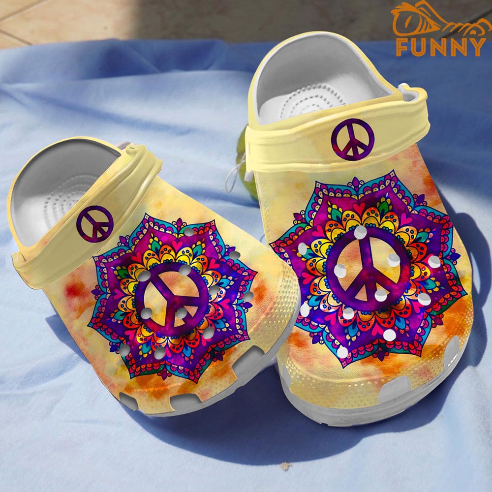 Flower Peace Hippie Crocs