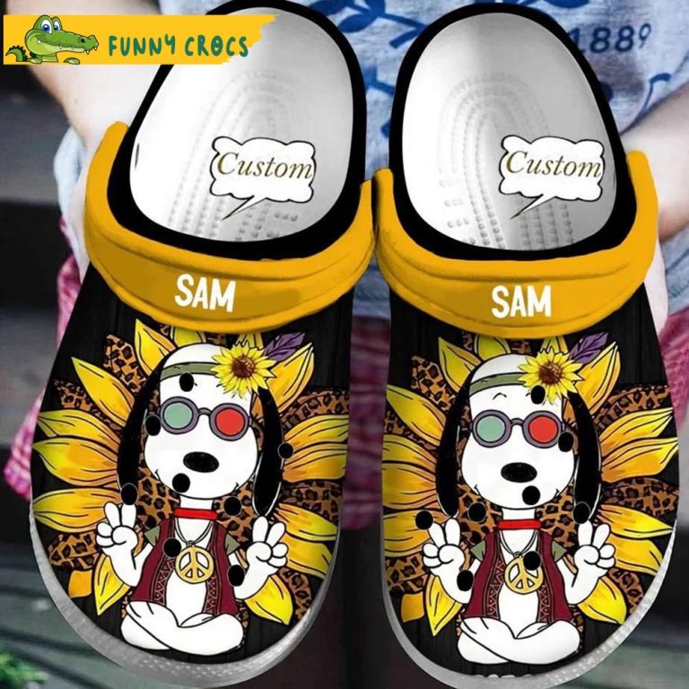 Funny Custom Sunflower Snoopy Crocs - Discover Comfort And Style Clog ...