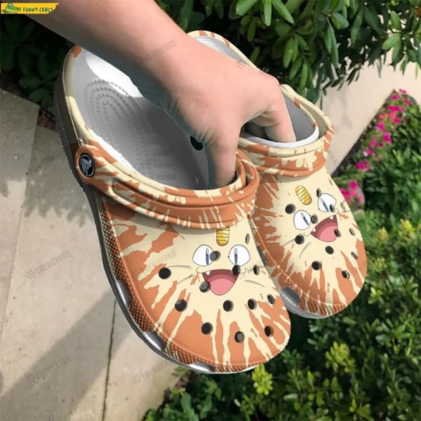 Funny Face Meowth Pokemon Crocs Clog Shoes