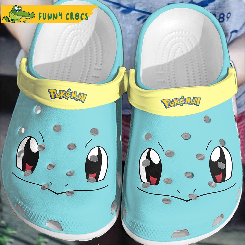 Funny Face Squirtle Pokemon Crocs Clog Shoes