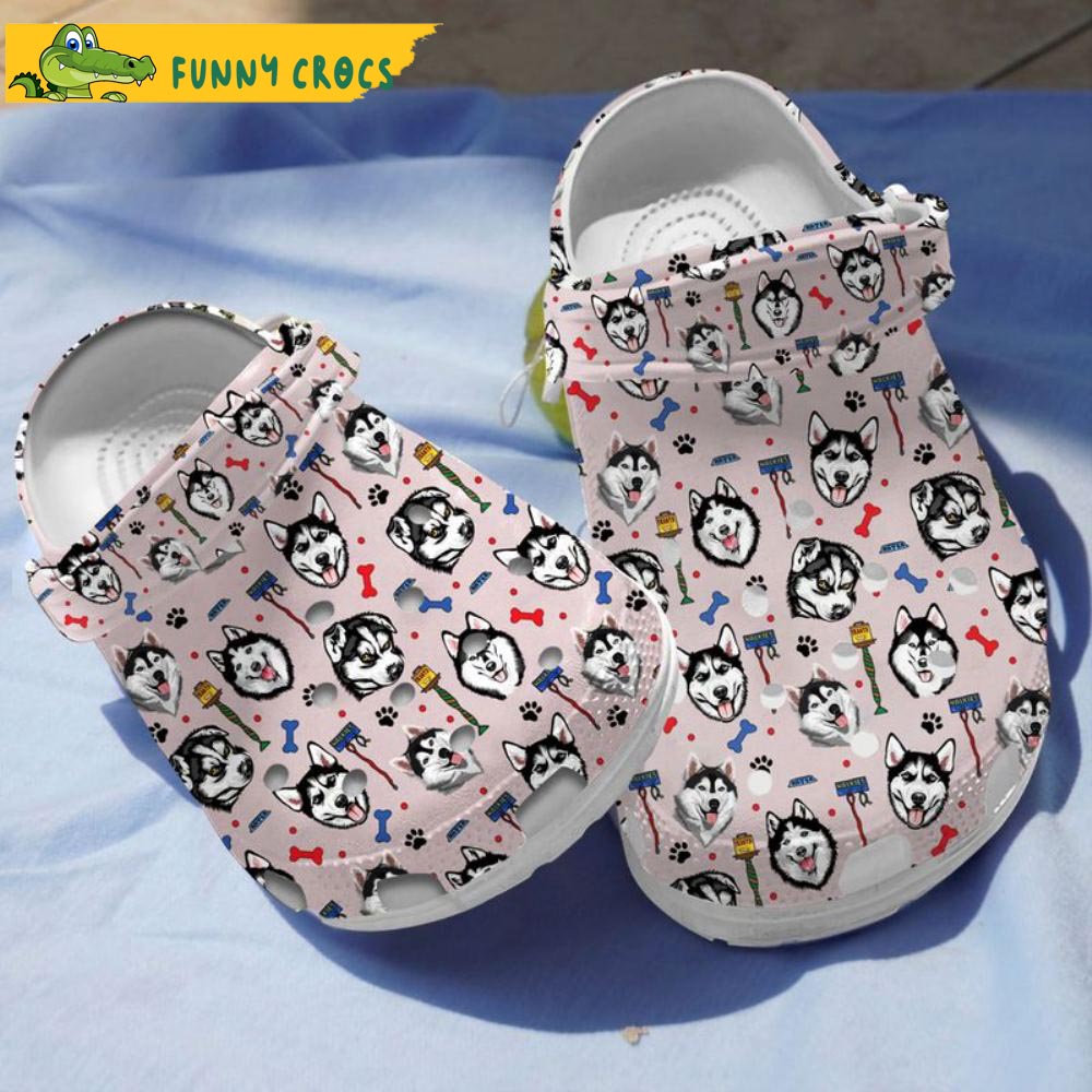 Funny Siberian Husky Cartoon Dog Crocs Shoes - Step into style with ...