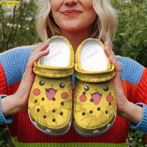 Funny Smile Pikachu Pokemon Crocs Clog Shoes 1