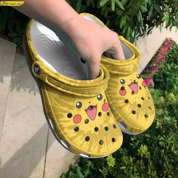 Funny Smile Pikachu Pokemon Crocs Clog Shoes