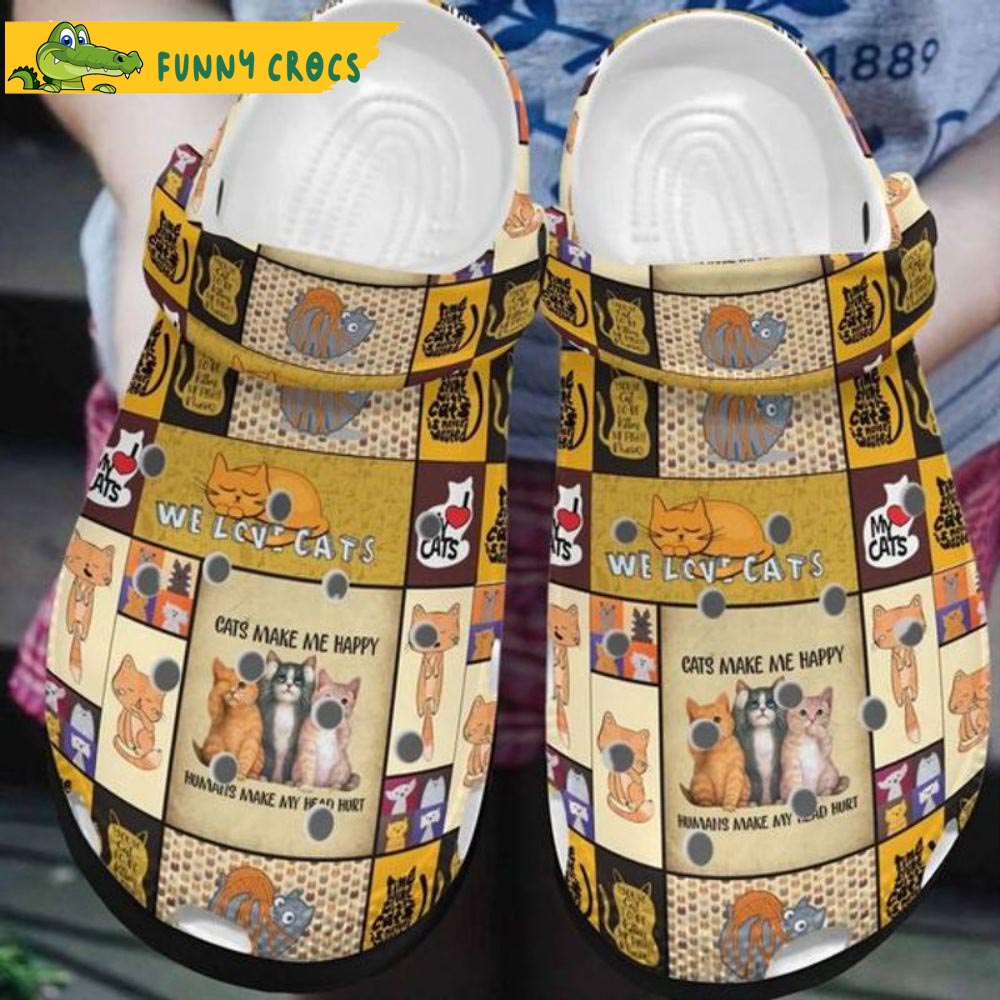 Funny We Love Cat Crocs - Discover Comfort And Style Clog Shoes With ...
