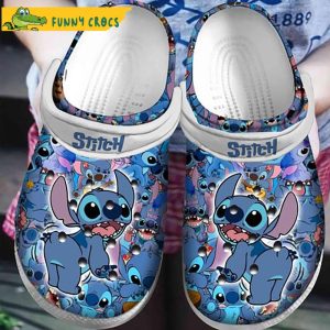 Funny Naughty Stitch Crocs Clog Shoes