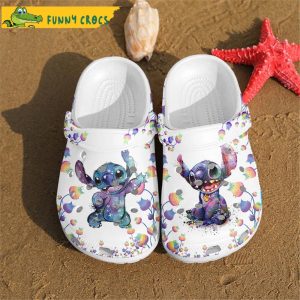 Funny White Flower Stitch Crocs Clog Shoes