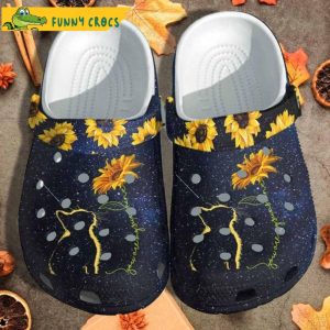 Galaxy Cat Sunflower Crocs