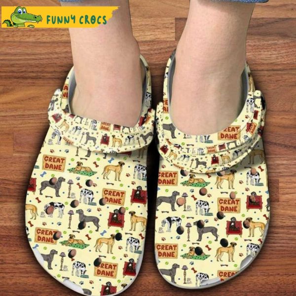 Great Dane Dog Seamless Pattern Crocs