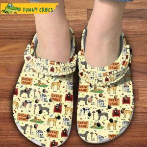 Great Dane Patterns, Great Dane Classic Clog, Gift For Great Dane Lovers Crocs Clog Shoes