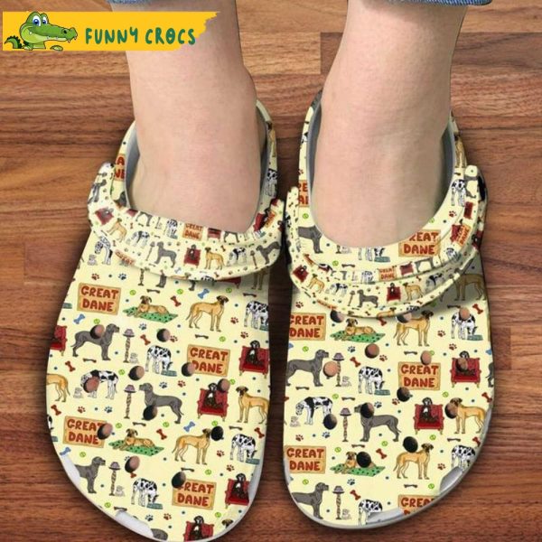 Great Dane Patterns, Great Dane Classic Clog, Gift For Great Dane Lovers Crocs Clog Shoes