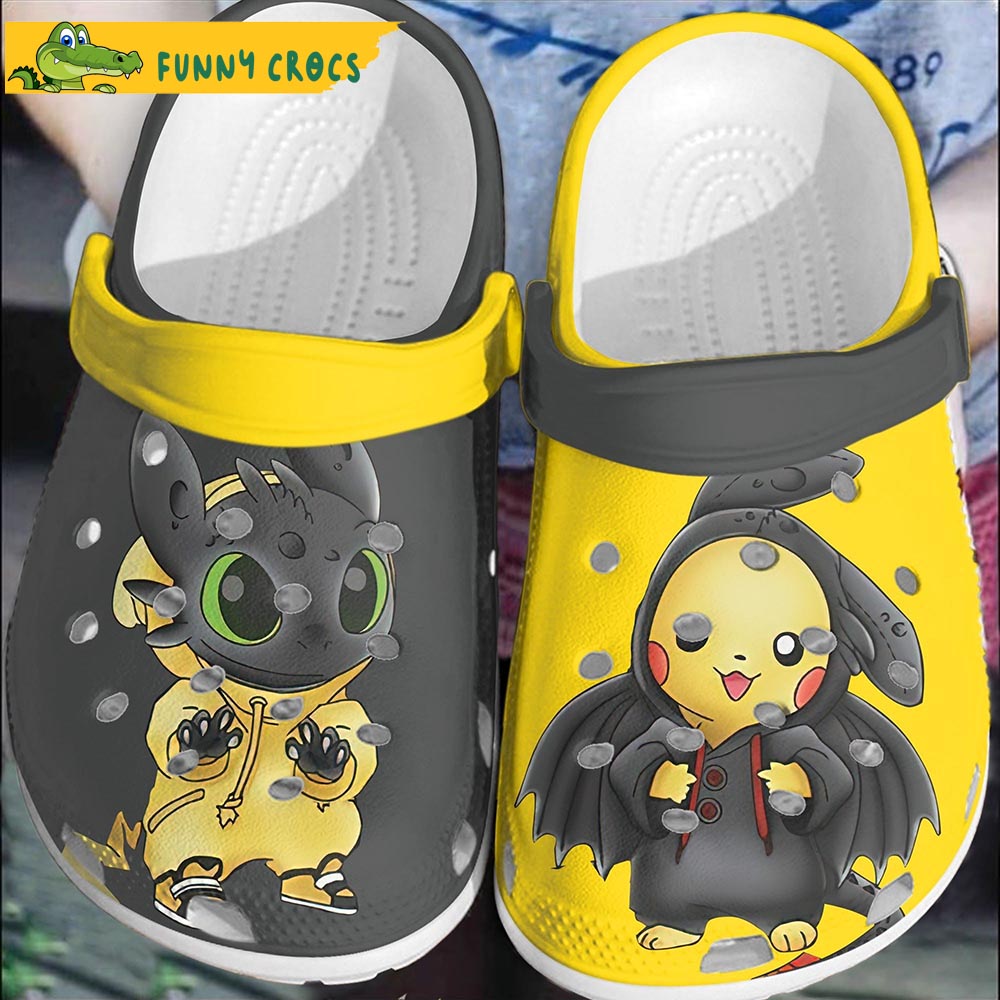 Halloween Stich And Pikachu Pokemon Crocs Clog Shoes