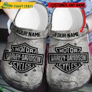 Harley Davidson Personalized Custom Name Band Crocs Clog Shoes