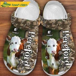 Hereford Cow Camo Forest Cute Crocs