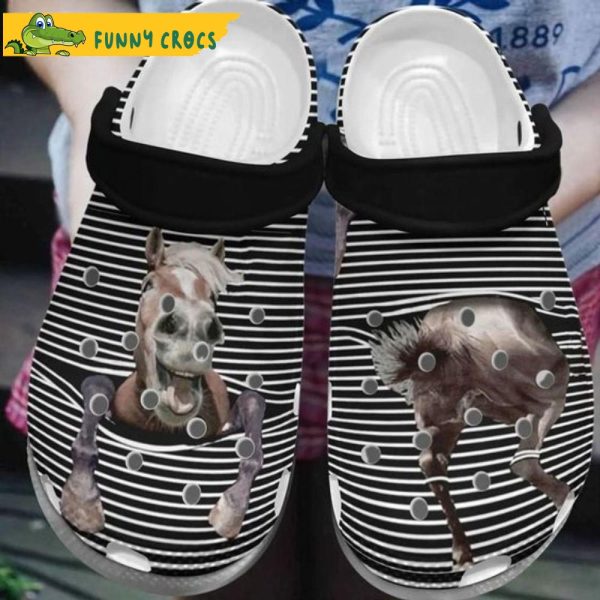Horse Front And Backs Funny Crocs