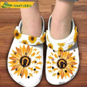 Horse Sunflowers Summer Birthday Crocs