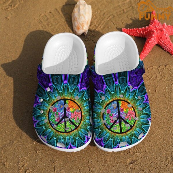 Peace Trippy Hippie Crocs