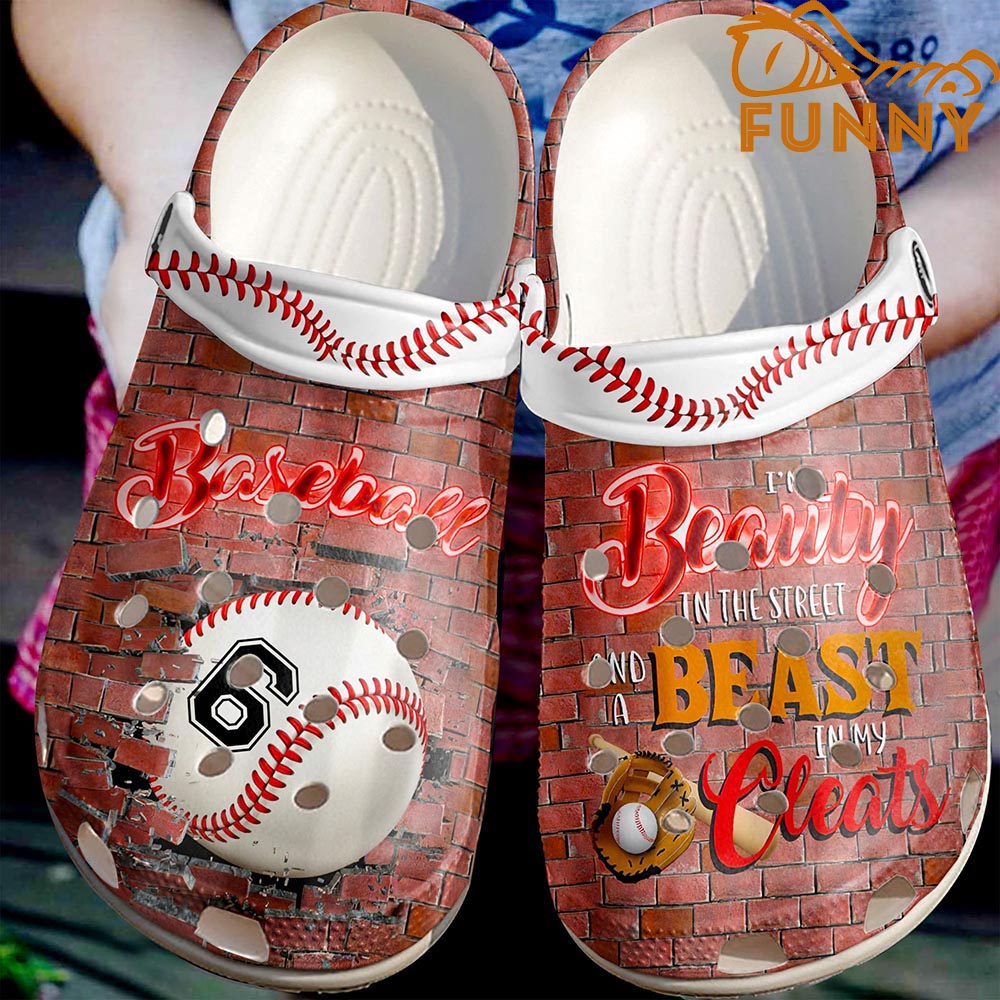 Personalized Baseball Beauty Number Crocs