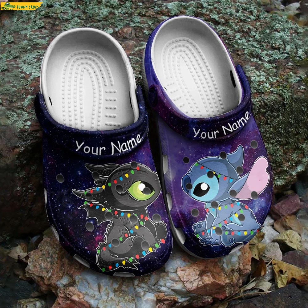 Personalized Black And Blue Stitch Crocs Clog Shoes - Discover Comfort ...